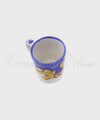 Tazzina da Caffè in ceramica di vietri Cilindrica decoro Barocco blu