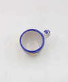 Tazzine da Caffè in ceramica di Vietri Bombate decoro Barocco alta blu