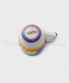 Tazzine da Caffè in ceramica di Vietri Bombate decoro Girasole blu retro