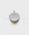 Tazzine da Caffè in ceramica di Vietri Bombate decoro Girasole azzurra fiorata