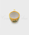 Tazzine da Caffè in ceramica di Vietri Bombate decoro Girasole gialla fiorata