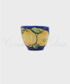 Tazzine da caffè in ceramica di vietri decoro limoni blu