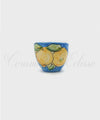 Tazzine da caffè in ceramica di vietri decoro limoni azzurra