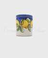 Teiera in ceramica di Vietri a Tazza Con Decoro di Limoni fronte