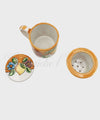 Teiera in ceramica di vietri a Tazza Con Decoro Fiori e Limoni