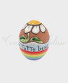 Uova di Pasqua in ceramica di vietri Andrà Tutto Bene - Fiore front