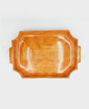 Vassoio in ceramica di vietri Porta tazzine, Picchiettato a Mano arancione