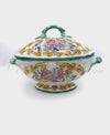 Zuppiera in ceramica di vietri modello Borghese Decorata Bouquet Rose